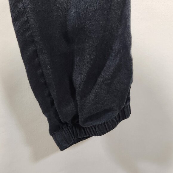 Athleta Cabo Women's Size 4 Black Linen Drawstring Elastic Waist Jogger #530642 - Picture 5 of 16